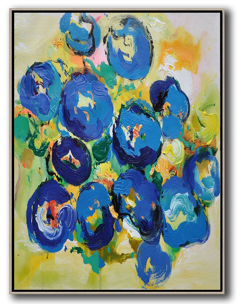 Palette Knife Abstract Floral #L7B - Click Image to Close